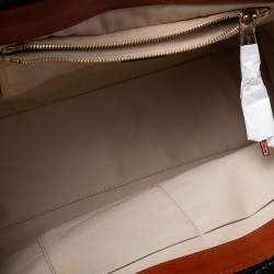 Pre Owned Chloe Brown Leather Oversized Zipper Tote