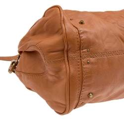 Pre Owned Chloe Rust Orange Leather Medium Paddington Satchel