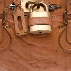 Pre Owned Chloe Rust Orange Leather Medium Paddington Satchel