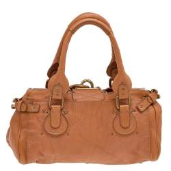 Pre Owned Chloe Rust Orange Leather Medium Paddington Satchel