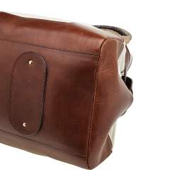 Pre Owned Chloe Multicolor Canvas, Python and Leather Tote