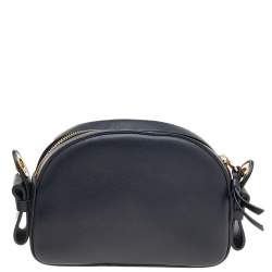 Pre Owned Chloe Black Leather Embroidered Horses Crossbody Bag