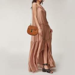 Pre Owned Chloe Brown Leather Medium Drew Shoulder Bag