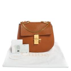Pre Owned Chloe Brown Leather Medium Drew Shoulder Bag