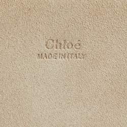 Pre Owned حقيبة كتف كلوي فاي جلد وجلد ثعبان عنابي متوسطة