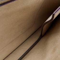 Pre Owned حقيبة كتف كلوي فاي جلد وجلد ثعبان عنابي متوسطة