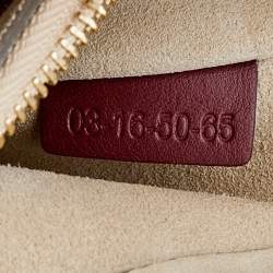 Pre Owned حقيبة كتف كلوي فاي جلد وجلد ثعبان عنابي متوسطة