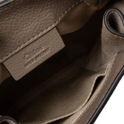 Pre Owned Chloe Taupe Leather and Suede Mini Faye Daye Backpack