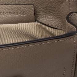 Pre Owned Chloe Taupe Leather and Suede Mini Faye Daye Backpack