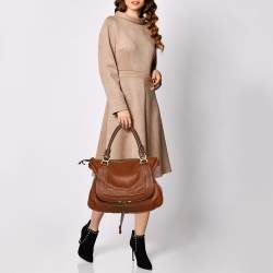 Pre Owned Chloe Brown Leather Large Marcie Satchel