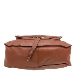 Pre Owned Chloe Brown Leather Large Marcie Satchel