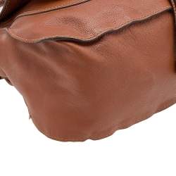 Pre Owned Chloe Brown Leather Large Marcie Satchel