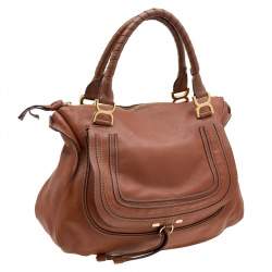 Pre Owned Chloe Brown Leather Large Marcie Satchel