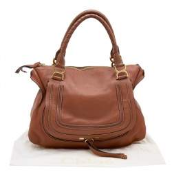 Pre Owned Chloe Brown Leather Large Marcie Satchel