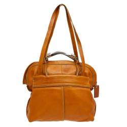 Chloe Tan Leather Saskia Square Tote Bag