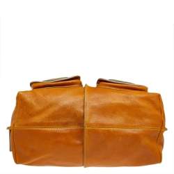 Chloe Tan Leather Saskia Square Tote Bag