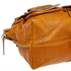 Chloe Tan Leather Saskia Square Tote Bag