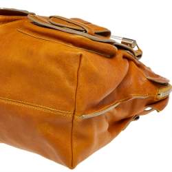Chloe Tan Leather Saskia Square Tote Bag