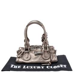 Pre Owned Chloe Metallic Leather Small Paddington Satchel