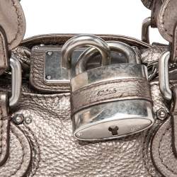 Pre Owned Chloe Metallic Leather Small Paddington Satchel