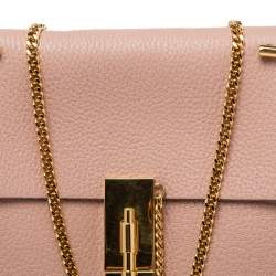 Pre Owned Chloe Dusty Pink Leather Medium Drew Shoulder Bag