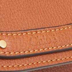 مملوكة مسبقًا Chloe Brown Leather Small Nile Bracelet Minaudiere Crossbody Bag