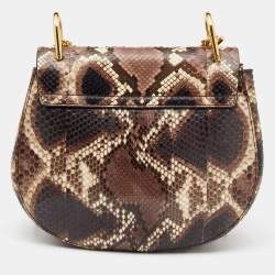 Pre Owned حقيبة كتف كلوي درو جلد ثعبان متعددة الألوان متوسطة  