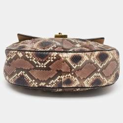 Pre Owned حقيبة كتف كلوي درو جلد ثعبان متعددة الألوان متوسطة  