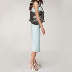 Pre Owned Chloe Dark Grey Leather Paddington Hobo