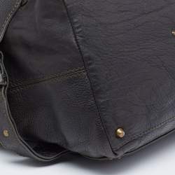 Pre Owned Chloe Dark Grey Leather Paddington Hobo