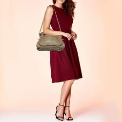 Pre Owned Chloe Beige Leather Medium Paraty Satchel