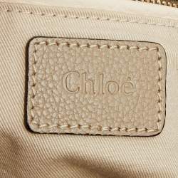 Pre Owned Chloe Beige Leather Medium Paraty Satchel