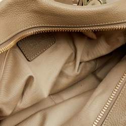 Pre Owned Chloe Beige Leather Medium Paraty Satchel