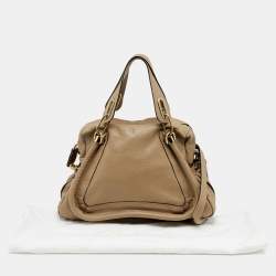 Pre Owned Chloe Beige Leather Medium Paraty Satchel