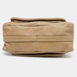 Pre Owned Chloe Beige Leather Medium Paraty Satchel