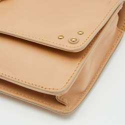 Pre Owned Chloe Beige Leather Aurore Wallet on Chain