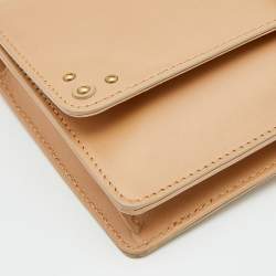 Pre Owned Chloe Beige Leather Aurore Wallet on Chain