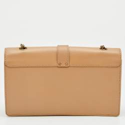 Pre Owned Chloe Beige Leather Aurore Wallet on Chain