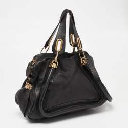 Pre Owned Chloe Black Leather Medium Paraty Satchel