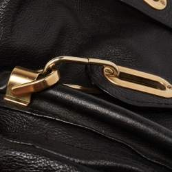 Pre Owned Chloe Black Leather Medium Paraty Satchel