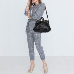 Pre Owned Chloe Black Leather Medium Paraty Satchel