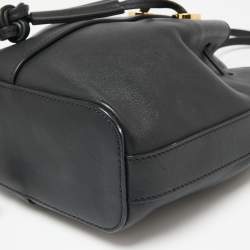 Pre Owned Chloe Black Leather Gala Drawstring Bucket Bag
