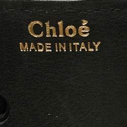Pre Owned Chloe Black Leather Gala Drawstring Bucket Bag