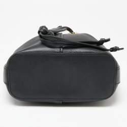 Pre Owned Chloe Black Leather Gala Drawstring Bucket Bag