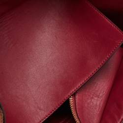 Pre Owned Chloe Navy Blue/Tan Suede and Leather Top Zip Tote