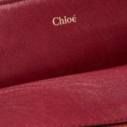 Pre Owned Chloe Navy Blue/Tan Suede and Leather Top Zip Tote