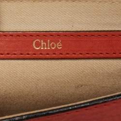 Pre Owned Chloe Burnt Orange Leather Small Sally Shoulder Bag