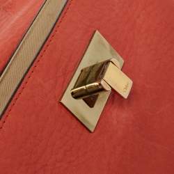 Pre Owned Chloe Burnt Orange Leather Small Sally Shoulder Bag