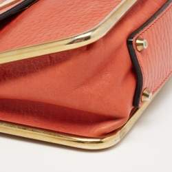 Pre Owned Chloe Burnt Orange Leather Small Sally Shoulder Bag