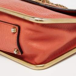Pre Owned Chloe Burnt Orange Leather Small Sally Shoulder Bag